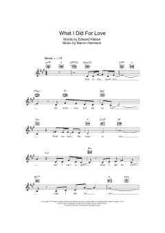What I Did For Love von Marvin Hamlisch (Download) 