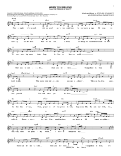 When You Believe von Stephen Schwartz (Download) 