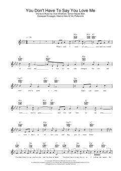 You Don't Have To Say You Love Me von Elvis Presley (Download) 