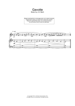 Gavotte von Johann Sebastian Bach (Download) 