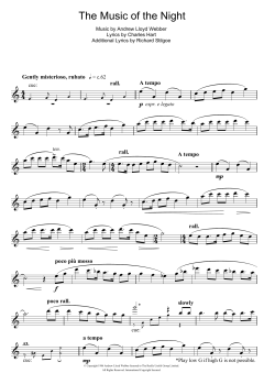 The Music Of The Night von Andrew Lloyd Webber (Download) 