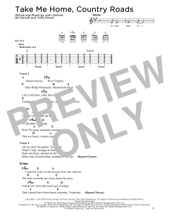 Take Me Home, Country Roads von John Denver (Download) 