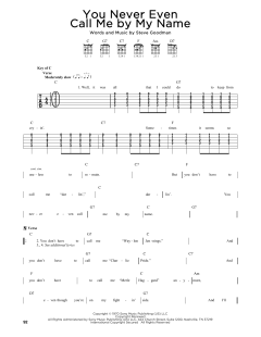 You Never Even Call Me By My Name von Steve Goodman (Download) 