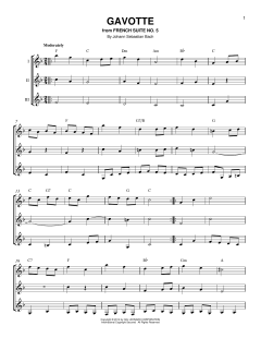Gavotte von Johann Sebastian Bach (Download) 
