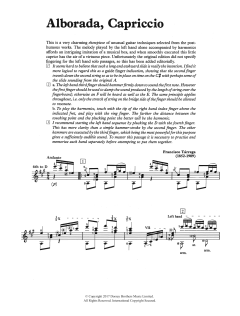 Alborada, Capriccio von Francisco Tárrega (Download) 