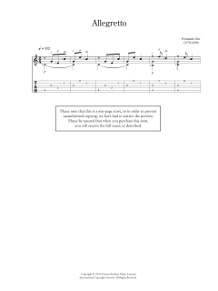 Allegretto von Fernando Sor (Download) 