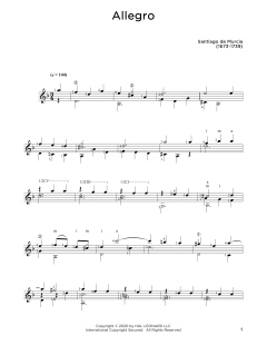 Allegro von Santiago de Murcia (Download) 