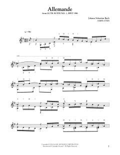 Allemande von Johann Sebastian Bach (Download) 
