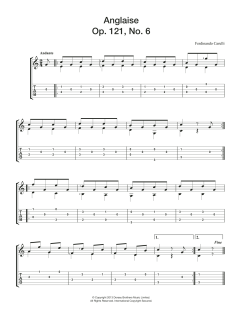 Anglaise Op. 121, No. 6 von Ferdinando Carulli (Download) 