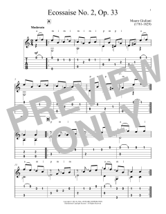 Ecossaise No. 2, Op. 33 von Mauro Giuliani (Download) 