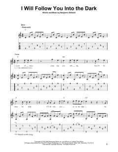 I Will Follow You Into The Dark von Death Cab For Cutie (Download) 