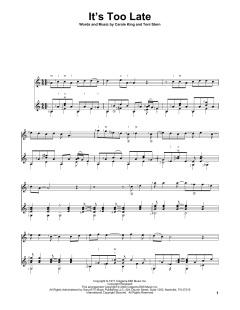 It's Too Late von Carole King (Download) 
