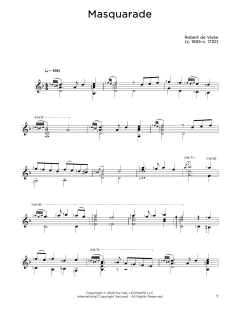 Masquarade von Robert de Visée (Download) 