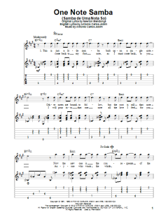 One Note Samba von Antonio Carlos Jobim (Download) 
