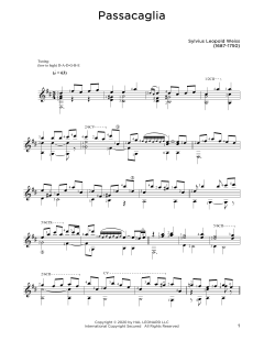 Passacaglia von Silvius Leopold Weiss (Download) 