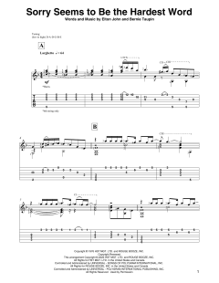Sorry Seems To Be The Hardest Word von Elton John (Download) 