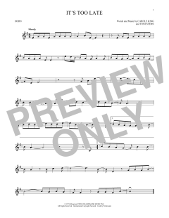 It's Too Late von Carole King (Download) 