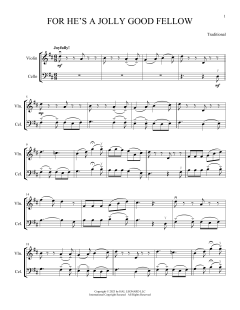 For He's A Jolly Good Fellow von Traditional (Download) 