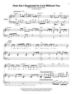 How Am I Supposed To Live Without You von Michael Bolton (Download) 