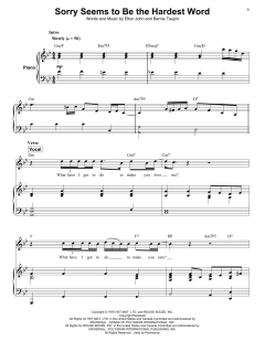 Sorry Seems To Be The Hardest Word von Elton John (Download) 