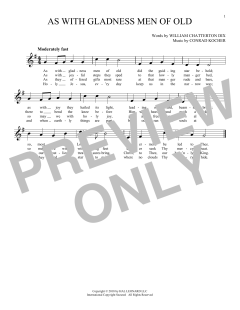 As With Gladness Men Of Old von Conrad Kocher (Download) 