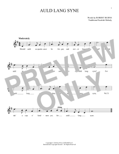 Auld Lang Syne von Robert Burns (Download) 