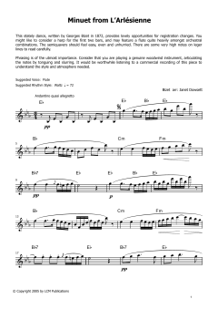 Minuet From L'Arlesienne von Georges Bizet (Download) 