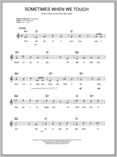 Sometimes When We Touch von Dan Hill (Download) 
