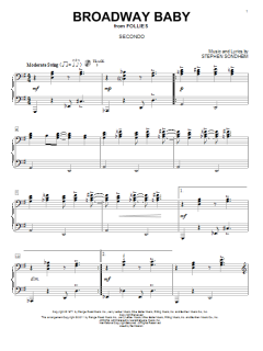 Broadway Baby von Stephen Sondheim (Download) 