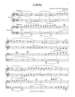 Lullaby von Alexander Gretchaninoff (Download) 