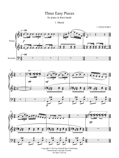 Three Easy Pieces for piano in three hands 1. March von Igor Strawinsky (Download) 