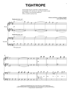 Tightrope von Benj Pasek (Download) 
