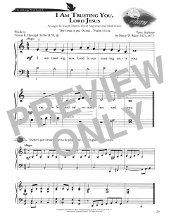 I Am Trusting You, Lord Jesus von Frances R. Havergal (Download) 