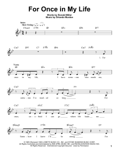 For Once In My Life von Stevie Wonder (Download) 