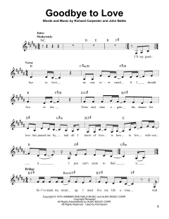 Goodbye To Love von The Carpenters (Download) 