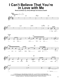 I Can't Believe That You're In Love With Me von Jimmy McHugh (Download) 