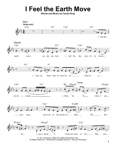 I Feel The Earth Move von Carole King (Download) 