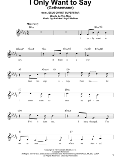 I Only Want To Say von Tim Rice (Download) 