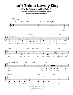 Isn't This A Lovely Day von Irving Berlin (Download) 