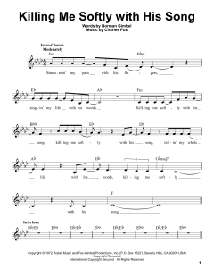 Killing Me Softly With His Song von Roberta Flack (Download) 