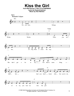 Kiss The Girl von Alan Menken (Download) 