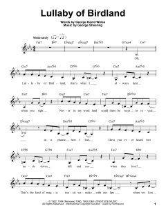 Lullaby Of Birdland von George Shearing (Download) 