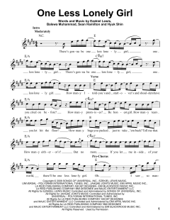 One Less Lonely Girl von Justin Bieber (Download) 