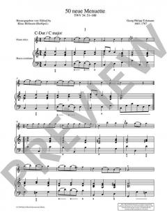 50 neue Menuette TWV 34:51-100 von Georg Philipp Telemann 