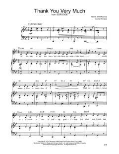 Thank You Very Much von Leslie Bricusse (Download) 