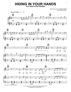 Hiding In Your Hands von Benj Pasek (Download) 