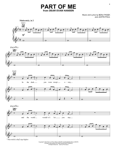 Part Of Me von Benj Pasek (Download) 