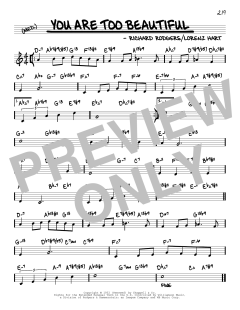You Are Too Beautiful von Richard Rodgers (Download) 