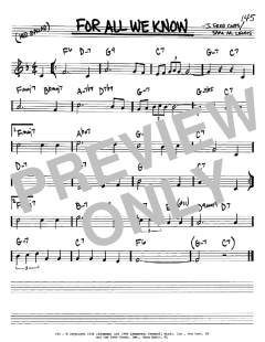 For All We Know von Sam M. Lewis (Download) 