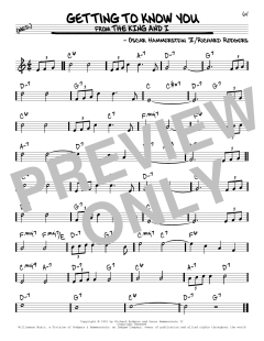 Getting To Know You von Richard Rodgers (Download) 